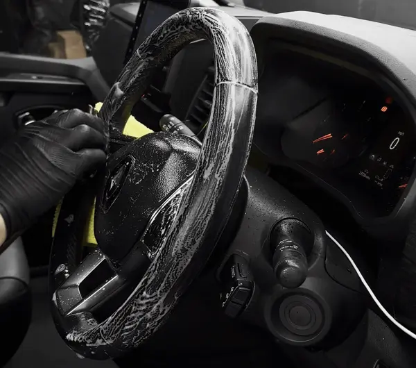 Steering wheel cleaning